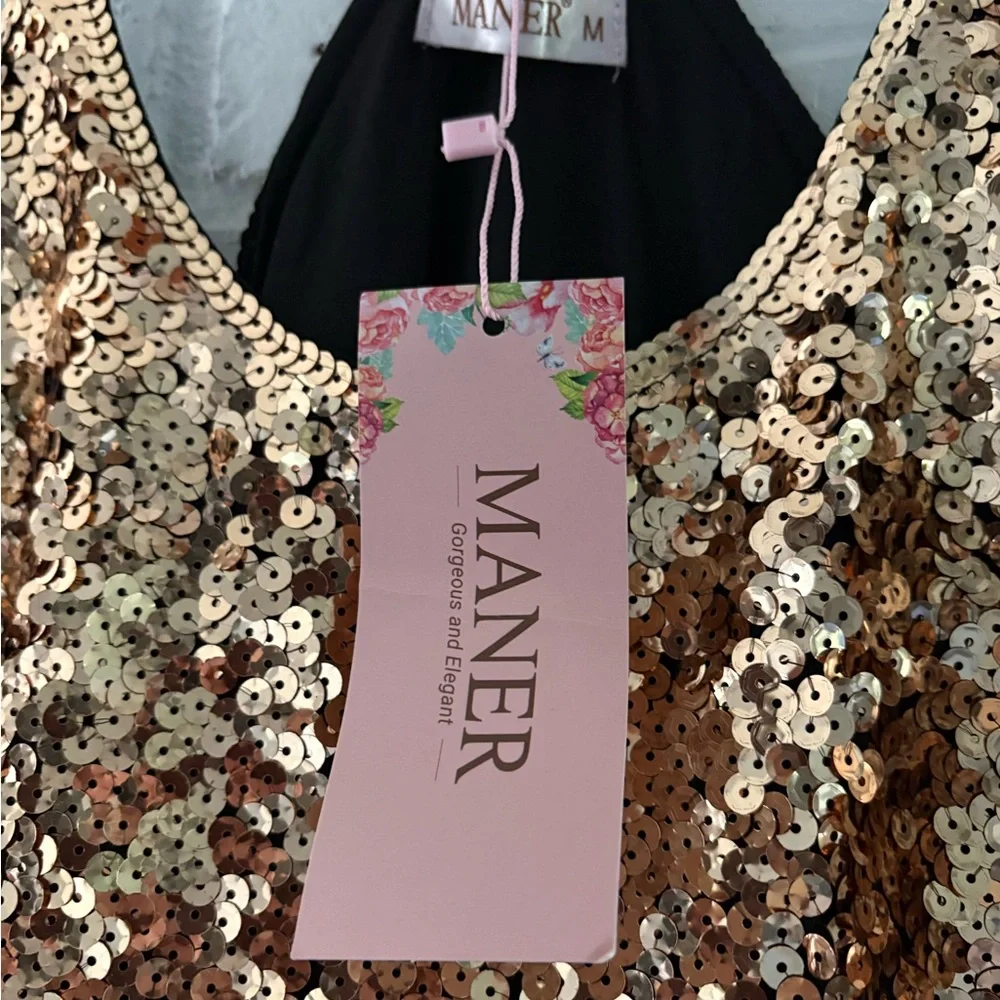 NWT Sequin Gold, Blue, and Purple Dress - Picture 3 of 3